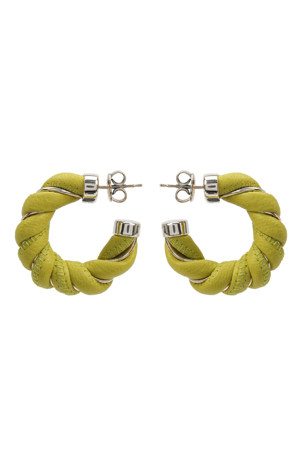 Серьги BOTTEGA VENETA светло-зеленого цвета по цене 51500 руб., арт. 636838/V507C, фото 1 Серьги BOTTEGA VENETA, арт. 636838/V507C, фото 1