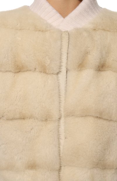Двусторонний жилет из норки и кашемира LORO PIANA, арт. FAE6329, фото 5