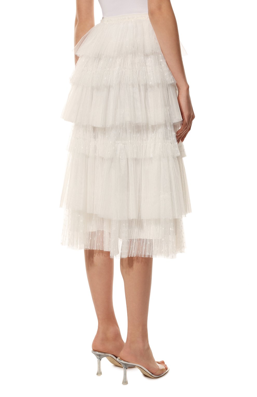 Юбка REDVALENTINO молочного цвета по цене 79700 руб., арт. XR0RAI80/6B6, фото 4 Юбка REDVALENTINO, арт. XR0RAI80/6B6, фото 4