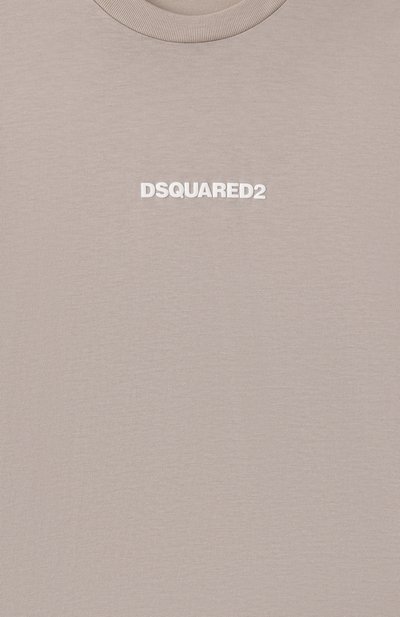 Хлопковая футболка DSQUARED2 светло-бежевого цвета по цене 9680 руб., арт. DQ2823/D004G, фото 3 Хлопковая футболка DSQUARED2, арт. DQ2823/D004G, фото 3