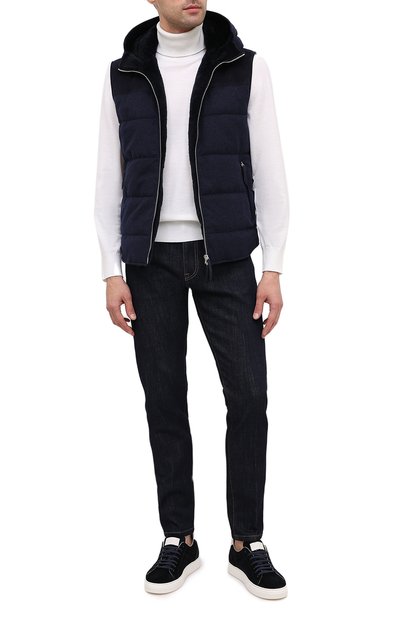 Кашемировый жилет с меховой отделкой ANDREA CAMPAGNA, арт. 94101H9IS2900, фото 3