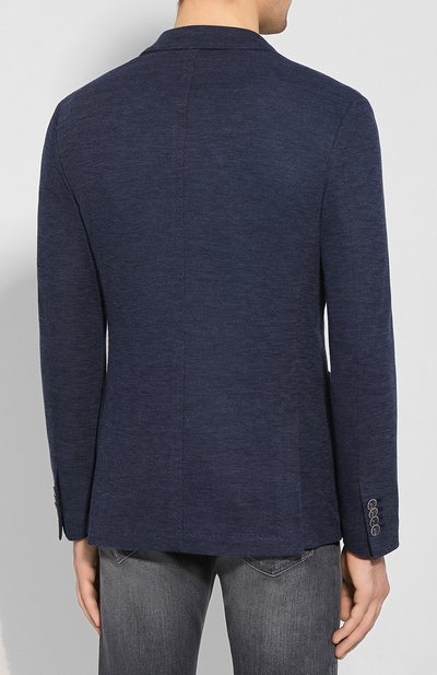 Хлопковый пиджак CANALI темно-синего цвета по цене 53150 руб., арт. W0147/WJ01622, фото 4 Хлопковый пиджак CANALI, арт. W0147/WJ01622, фото 4
