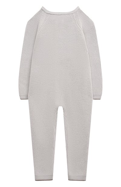 Шерстяной комбинезон BABY T серого цвета по цене 14250 руб., арт. 23AI011TZ/18M-36M, фото 2 Шерстяной комбинезон BABY T, арт. 23AI011TZ/18M-36M, фото 2