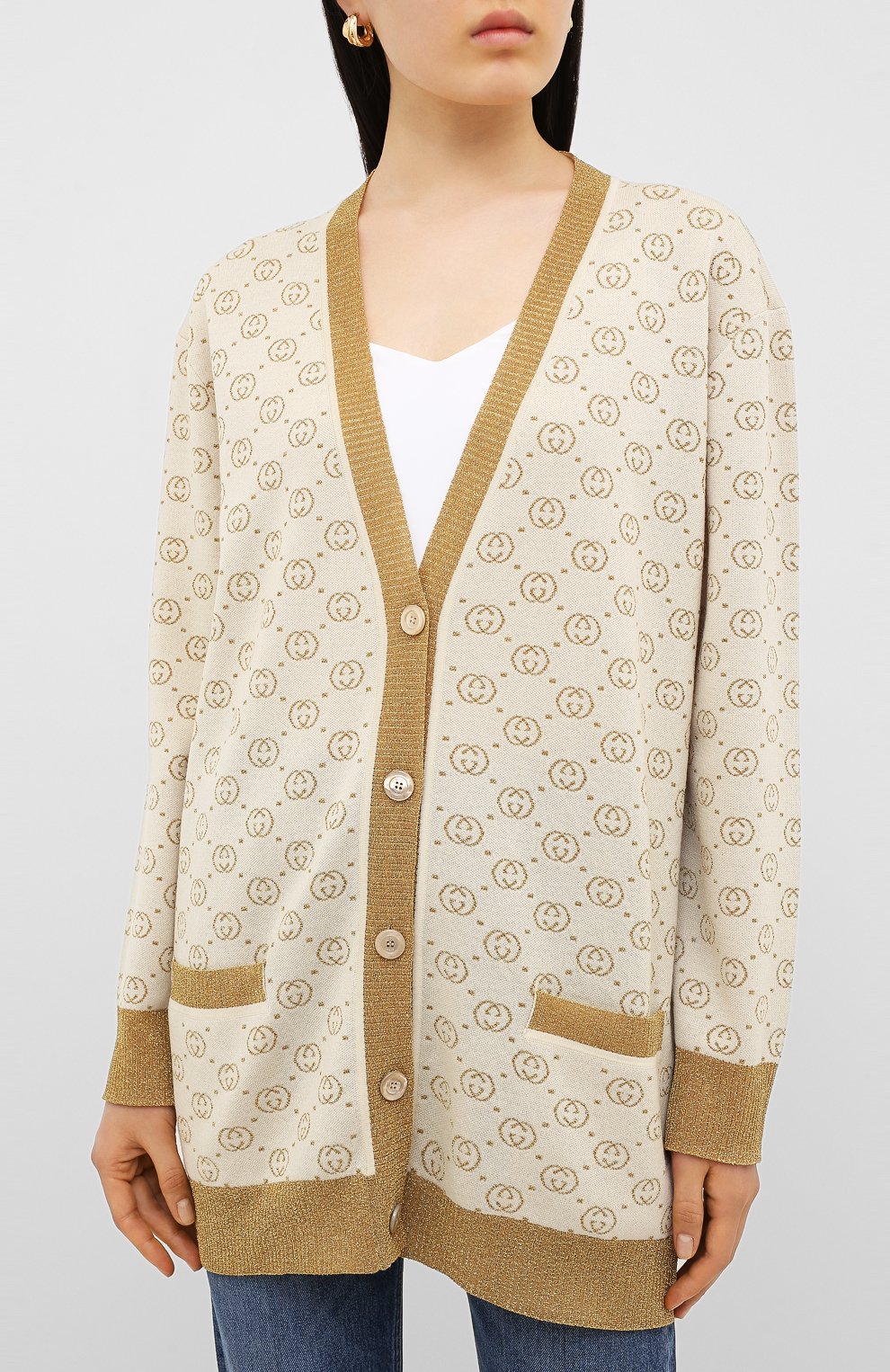 Шерстяной кардиган GUCCI, арт. 605910/XKAHT, фото 3