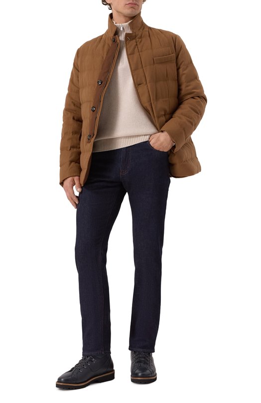 Кожаные ботинки Kiton USSA175N0012602 Синий  USSA175N0012602 Фото 2