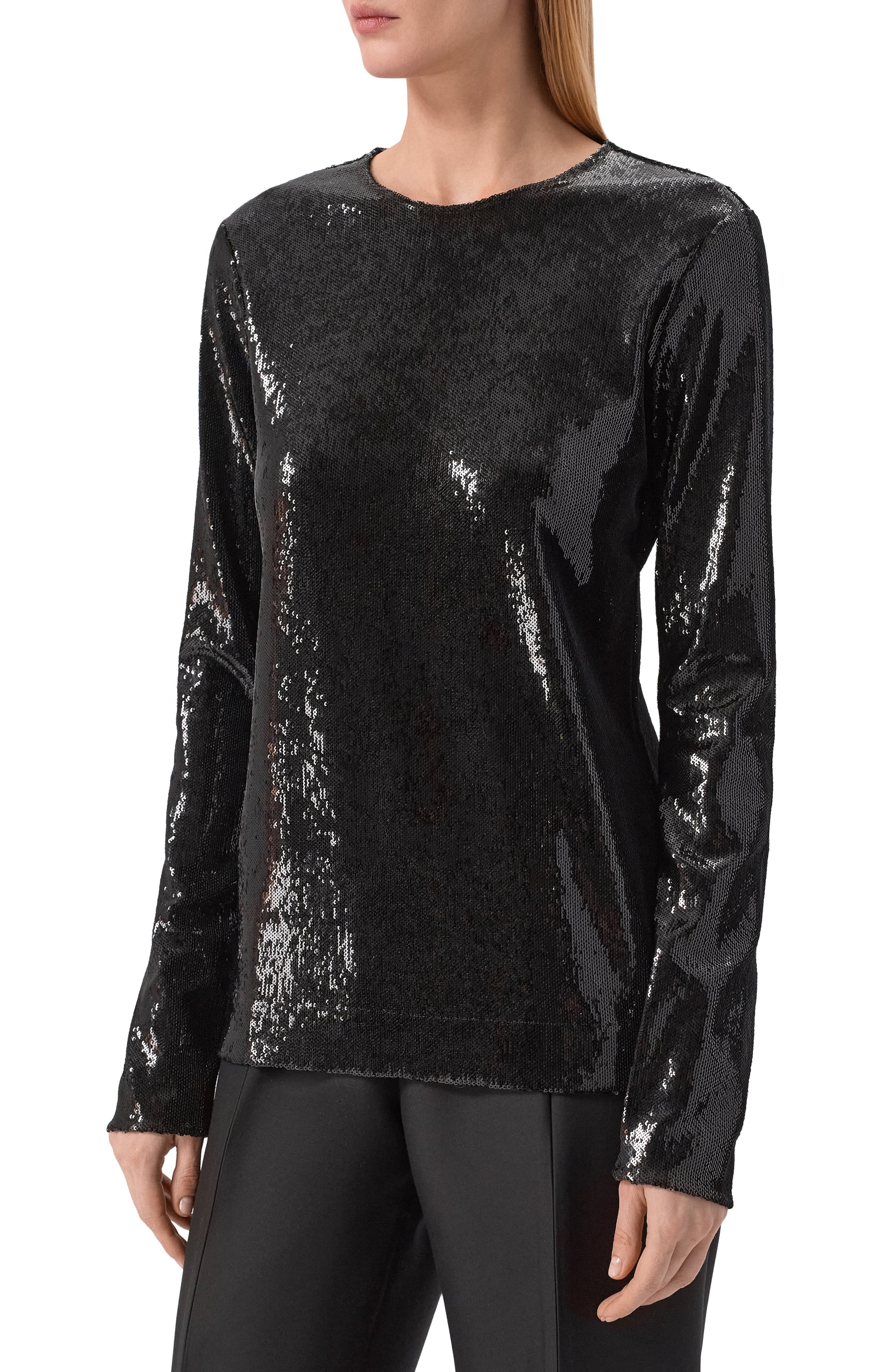 Топ с отделкой пайетками TOTEME, арт. 261-WRT0732-FB0593, фото 3