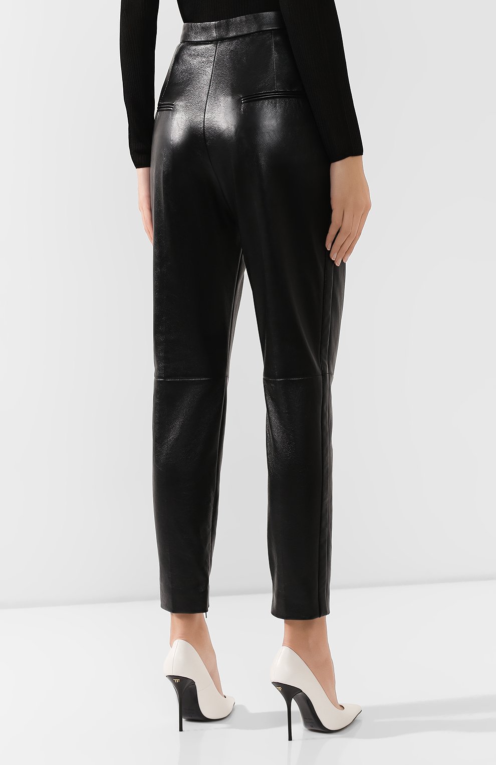 Кожаные брюки SAINT LAURENT, арт. 589597/YC2UE, фото 4