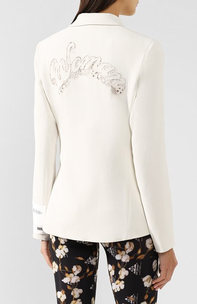 Жакет из вискозы OFF-WHITE белого цвета по цене 179500 руб., арт. 0WEF028S19D950740201, фото 4 Жакет из вискозы OFF-WHITE, арт. 0WEF028S19D950740201, фото 4