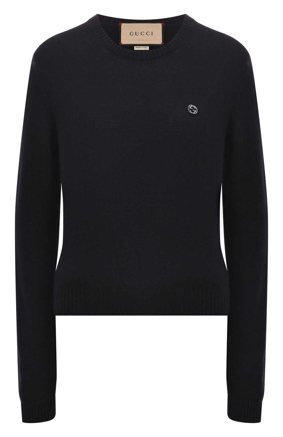 Свитер из шерсти и кашемира GUCCI темно-синего цвета по цене 145000 руб., арт. 775883/XKDWS, фото 1 Свитер из шерсти и кашемира GUCCI, арт. 775883/XKDWS, фото 1