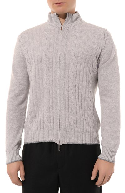 Кашемировый кардиган ANDREA CAMPAGNA серого цвета по цене 140500 руб., арт. WU25-95531, фото 3 Кашемировый кардиган ANDREA CAMPAGNA, арт. WU25-95531, фото 3