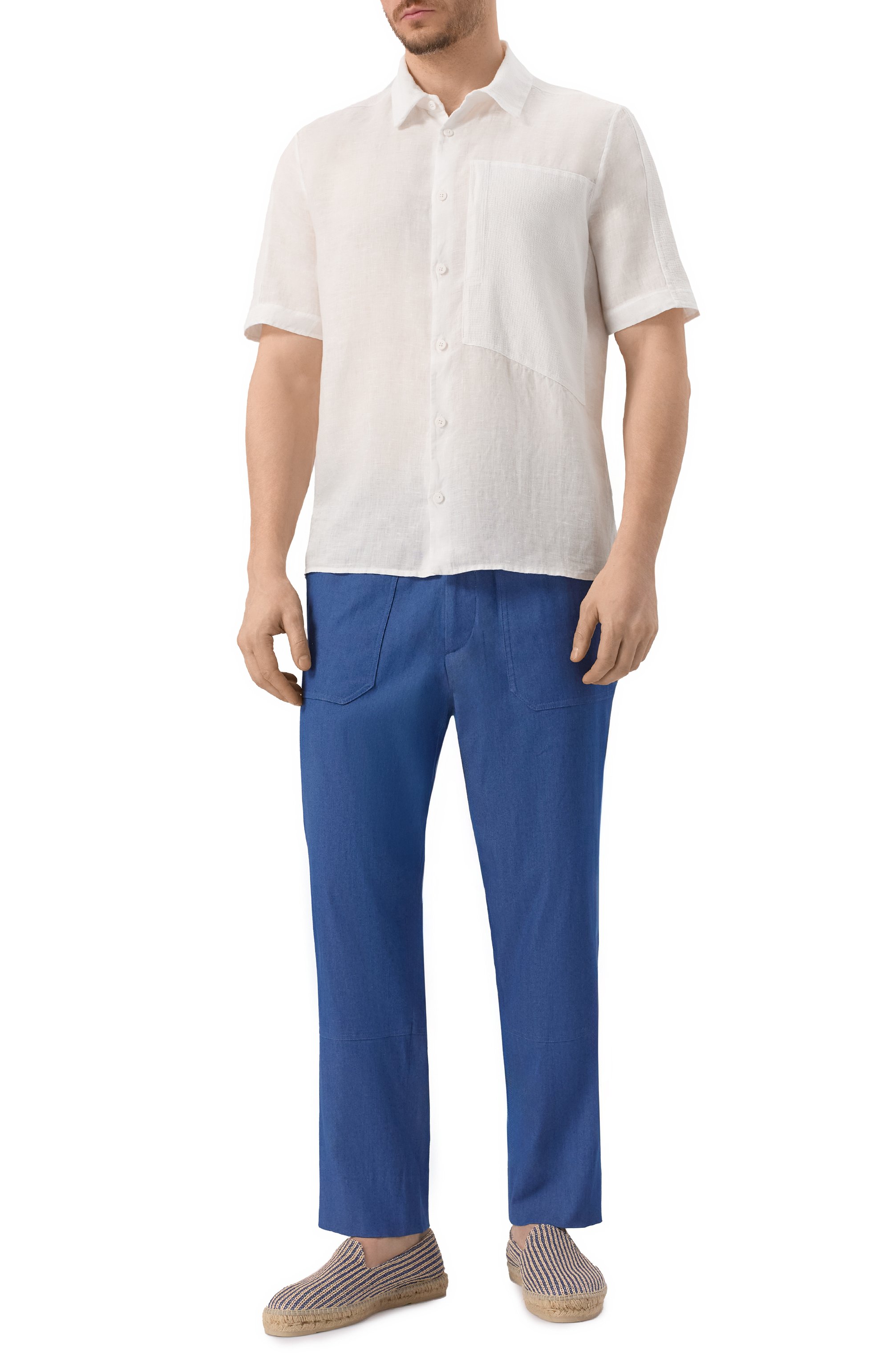 Рубашка изо льна и хлопка TRANSIT, арт. CFUTRZV312, фото 2