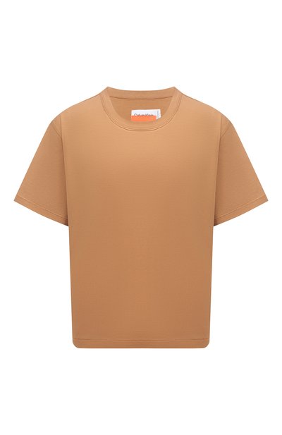 Хлопковая футболка HERON PRESTON FOR CALVIN KLEIN коричневого цвета по цене 12550 руб., арт. K20K203539, фото 1 Хлопковая футболка HERON PRESTON FOR CALVIN KLEIN, арт. K20K203539, фото 1