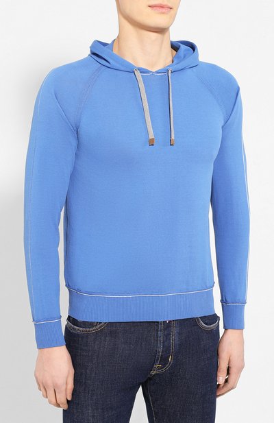 Хлопковое худи ELEVENTY PLATINUM синего цвета по цене 30850 руб., арт. A76MAGA28 MAG0A035, фото 3 Хлопковое худи ELEVENTY PLATINUM, арт. A76MAGA28 MAG0A035, фото 3