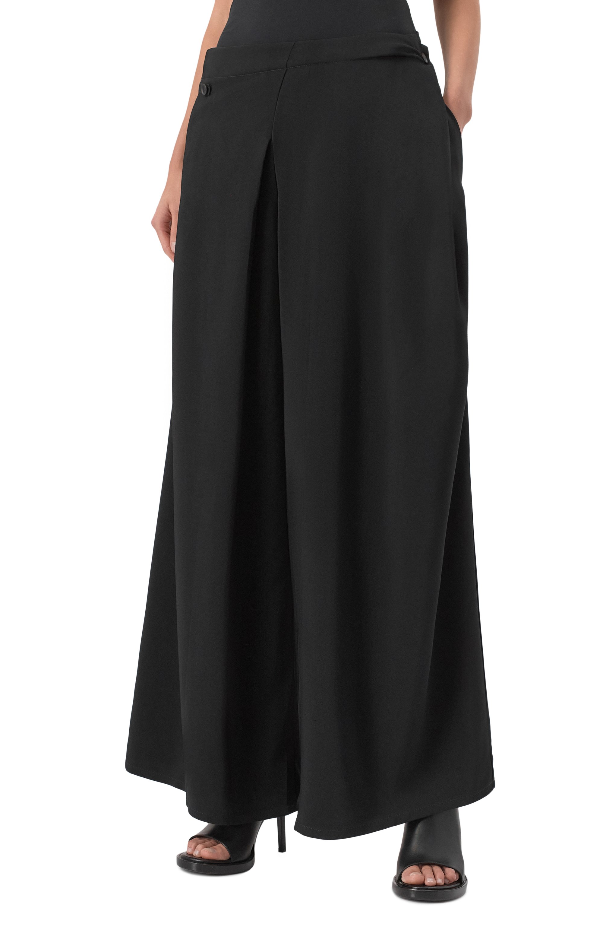 Брюки из вискозы ANDREA YA'AQOV черного цвета по цене 69150 руб., арт. 25WNEW39, фото 3 Брюки из вискозы ANDREA YA'AQOV, арт. 25WNEW39, фото 3