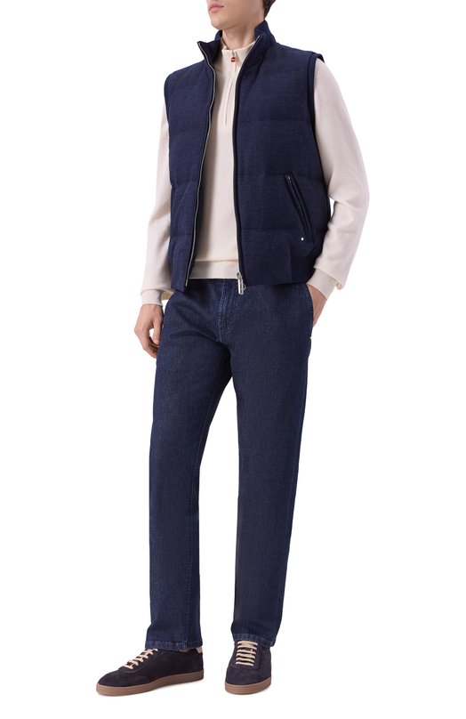 Шерстяной жилет Stefano Ricci MZJ5400310/W0008P Синий  MZJ5400310/W0008P Фото 2