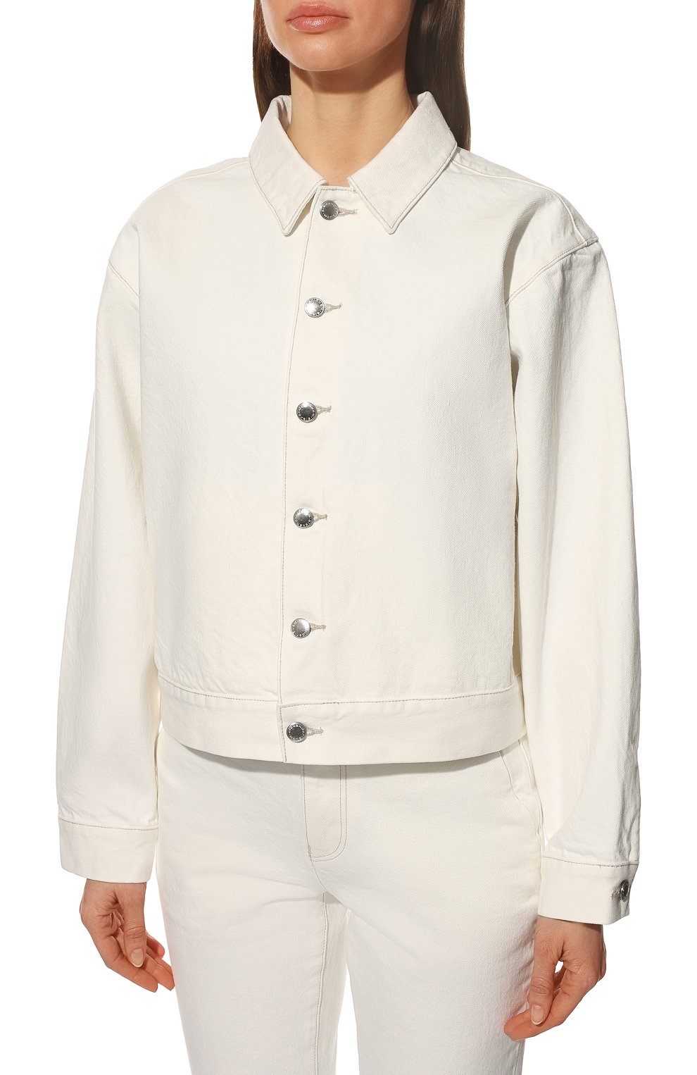 Джинсовая куртка ALEXANDER WANG молочного цвета по цене 71550 руб., арт. 4DC2222084, фото 3 Джинсовая куртка ALEXANDER WANG, арт. 4DC2222084, фото 3