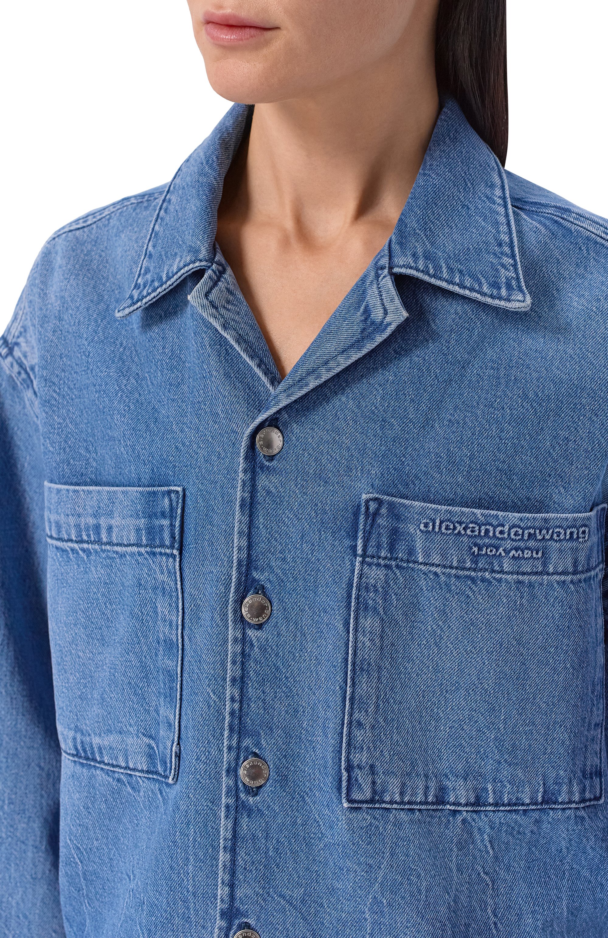 Джинсовая рубашка ALEXANDER WANG, арт. 4DC1261976, фото 5