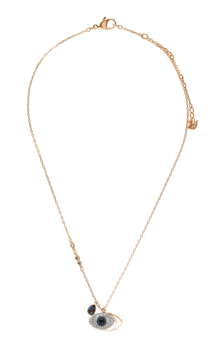 Женская кулон на цепочке duo evil eye SWAROVSKI золотого цвета, арт. 5172560 | Фото 1 (Нос: Не проставлено; Региональные ограничения белый список (Axapta Mercury): Не проставлено; Материал: Металл, Кристаллы)