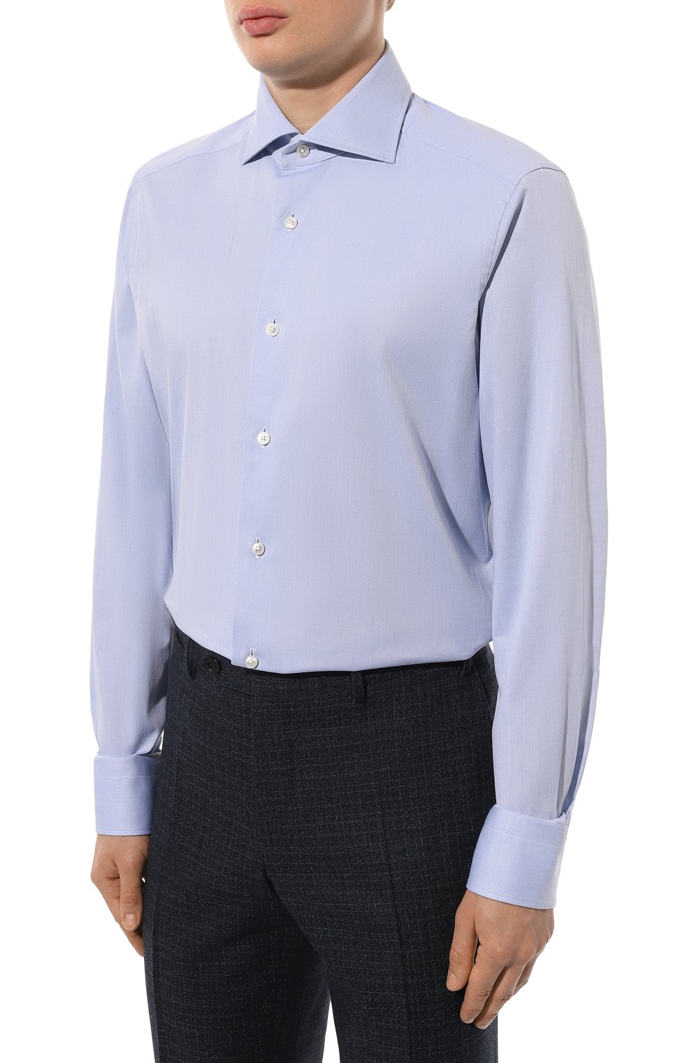 Хлопковая сорочка ZEGNA, арт. 601342A6/9MS0BA, фото 4