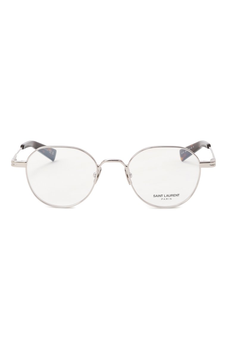 Женские оправа SAINT LAURENT серебряного цвета, арт. SL 730 002 | Фото 3 (Региональные ограничения белый список (Axapta Mercury): Не проставлено; Нос: Не проставлено; Тип очков: Оправа; Материал: Металл; Очки форма: Круглые; Оптика Гендер: опт�ика-женское)