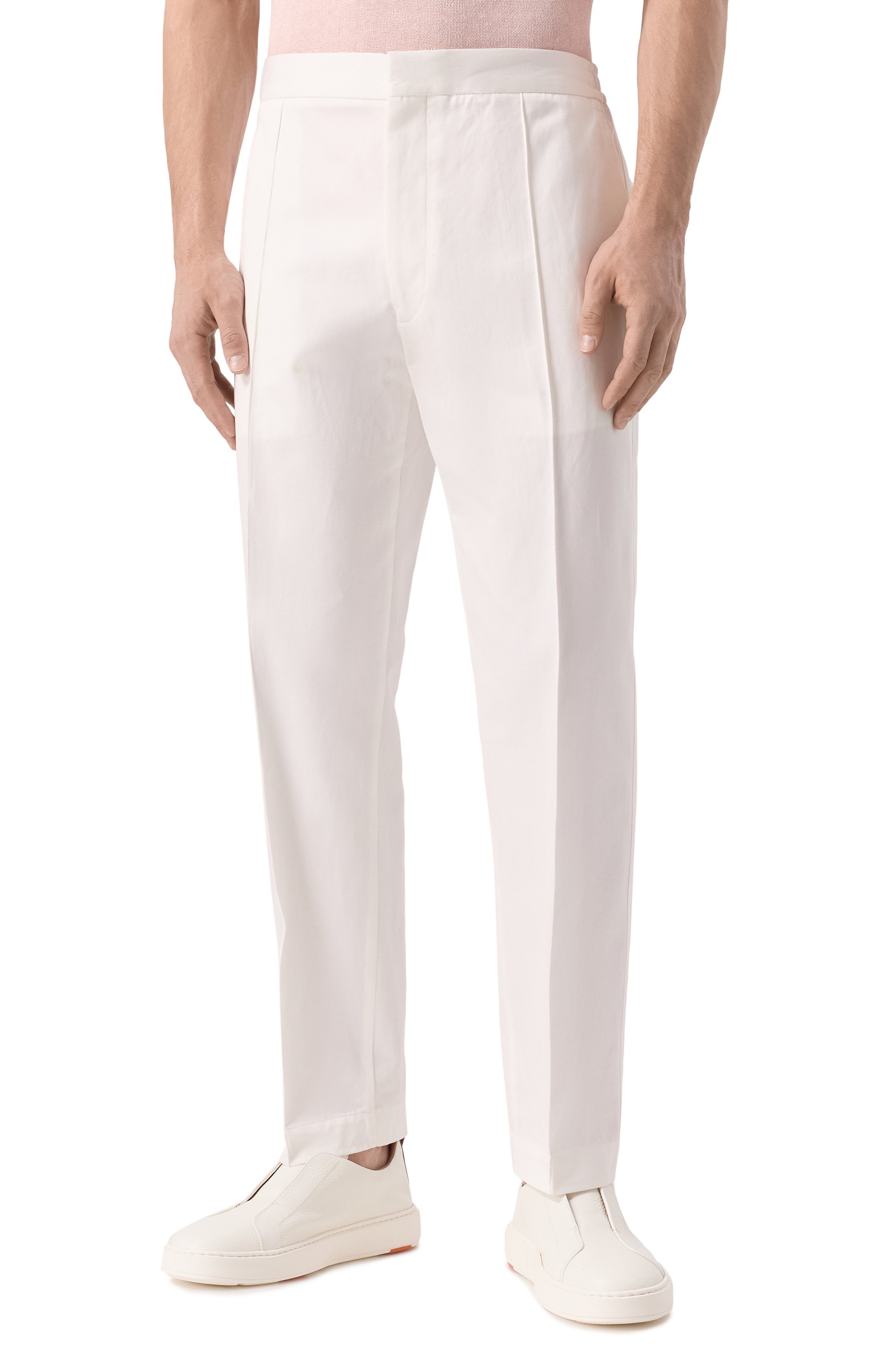 Брюки из хлопка и льна ZEGNA, арт. TT46/UFI31A9, фото 3