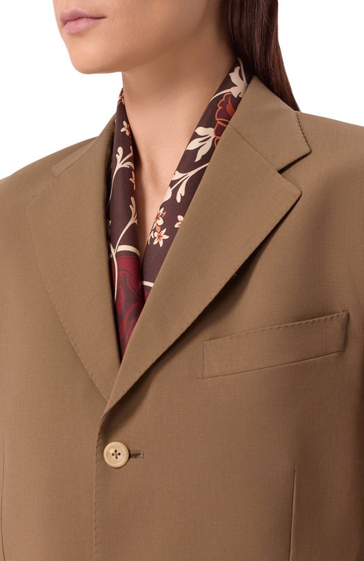 Шелковый платок Elie Saab 710009642F25 Бордовый  710009642F25 Фото 2