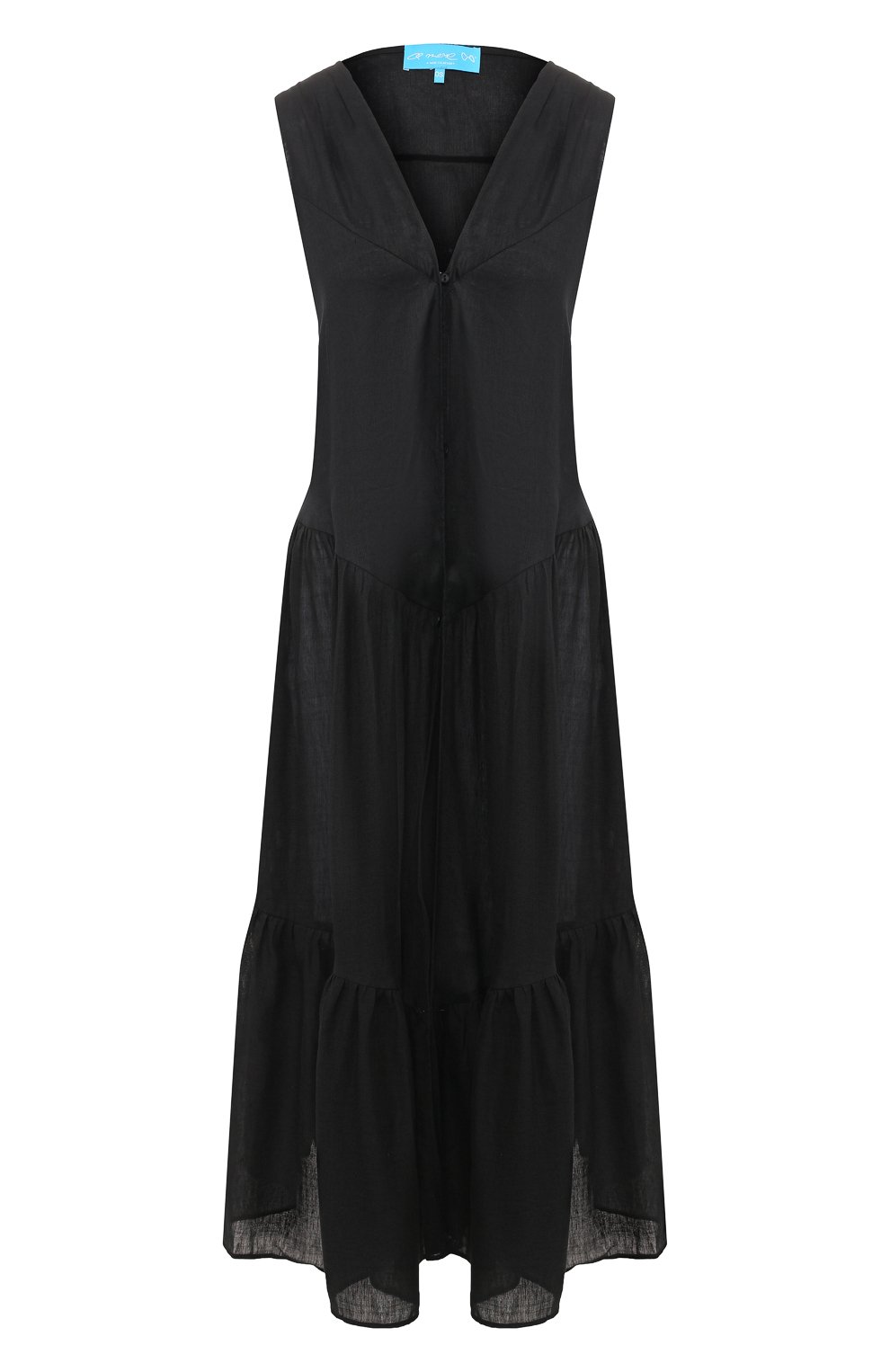Льняное платье A MERE CO черного цвета по цене 29950 руб., арт. AMC-R20-G7-93, фото 1 Льняное платье A MERE CO, арт. AMC-R20-G7-93, фото 1