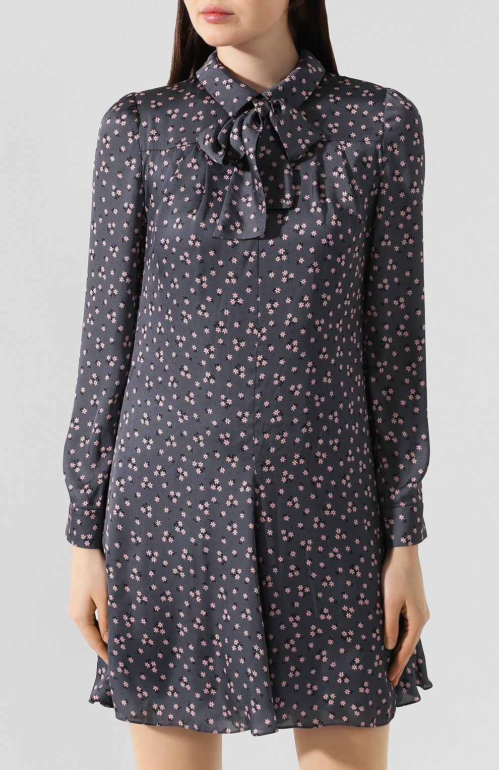 Платье TEREKHOV GIRL серого цвета по цене 23000 руб., арт. 2D124/8230.CP903/W20, фото 3 Платье TEREKHOV GIRL, арт. 2D124/8230.CP903/W20, фото 3