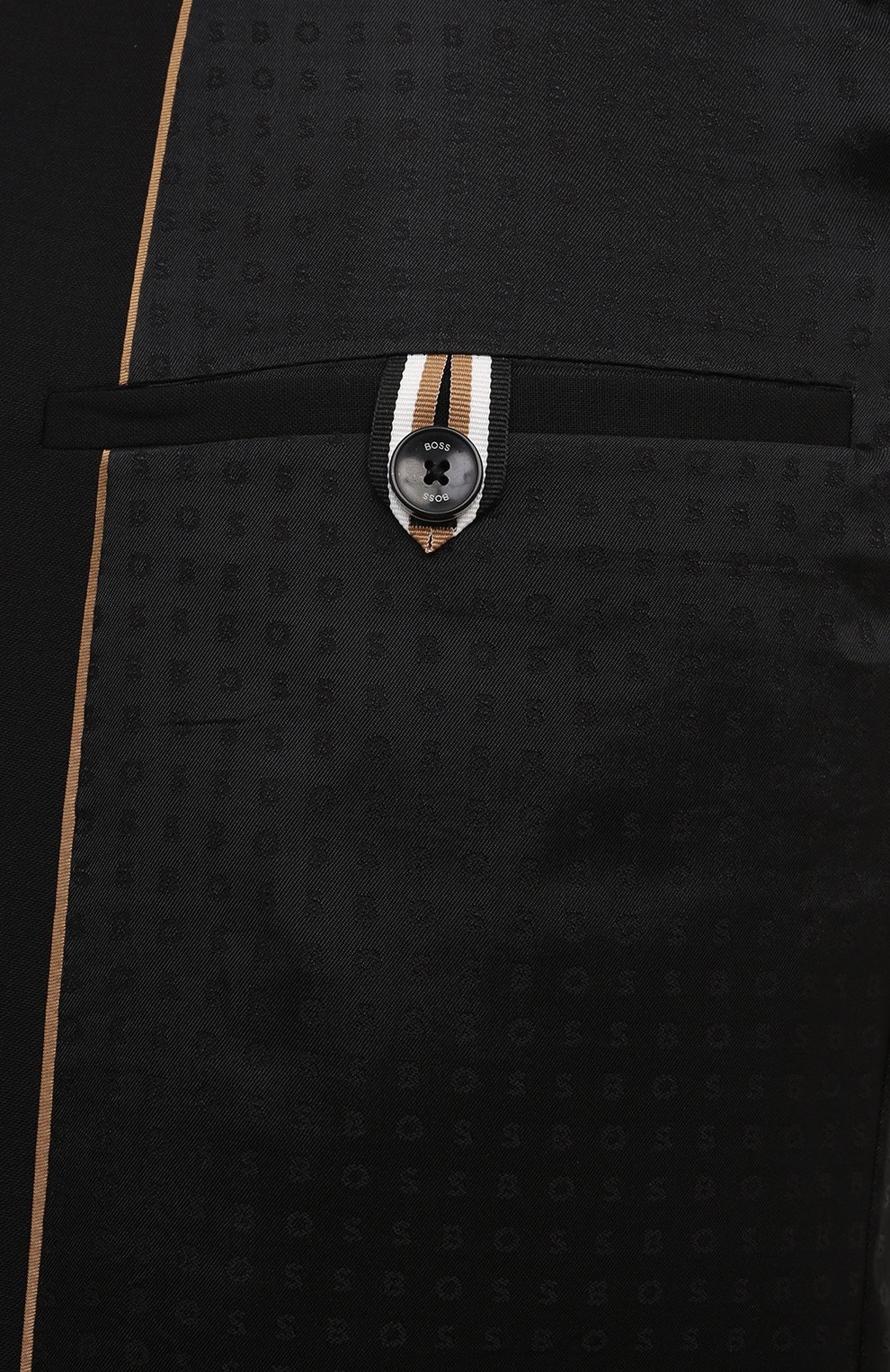 Шерстяной пиджак BOSS черного цвета по цене 52300 руб., арт. 50479994, фото 8 Шерстяной пиджак BOSS, арт. 50479994, фото 8