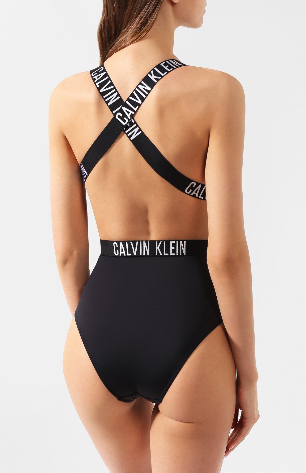 Слитный купальник CALVIN KLEIN черного цвета по цене 9665 руб., арт. KW0KW00979, фото 3 Слитный купальник CALVIN KLEIN, арт. KW0KW00979, фото 3
