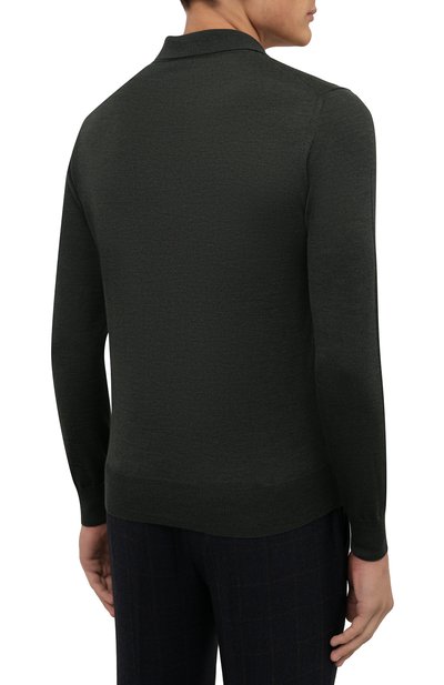 Шерстяное поло CANALI зеленого цвета по цене 35150 руб., арт. C0017/MK00077, фото 4 Шерстяное поло CANALI, арт. C0017/MK00077, фото 4