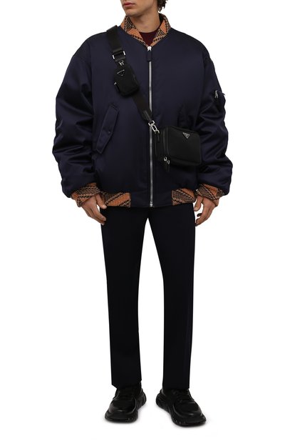 Комбинированная сумка PRADA черного цвета по цене 135000 руб., арт. 2VH070-2DMH-F0002-EMP, фото 3 Комбинированная сумка PRADA, арт. 2VH070-2DMH-F0002-EMP, фото 3