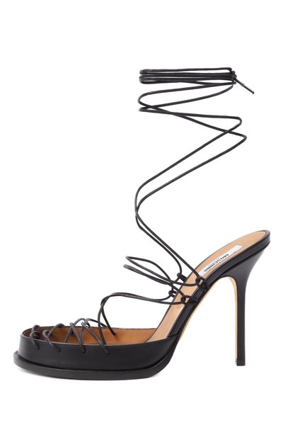 Кожаные босоножки MOSCHINO, арт. MA1604AC10/MF0, фото 4