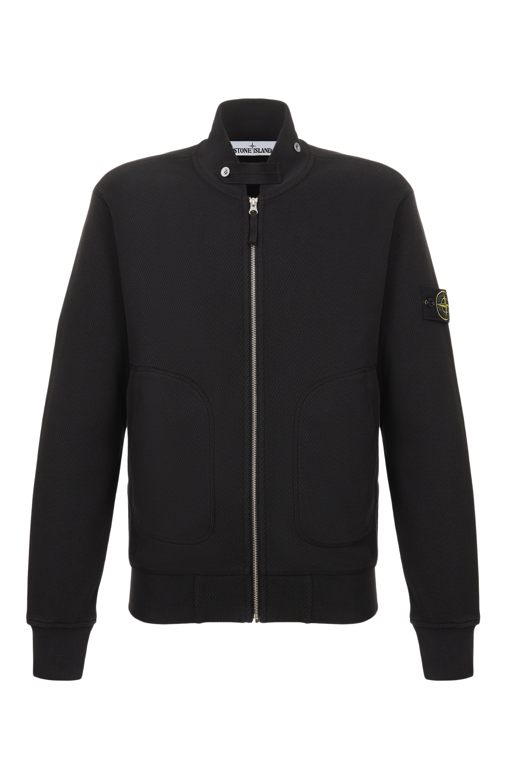 Хлопковая толстовка STONE ISLAND черного цвета по цене 72850 руб., арт. L1S156100014/S0297, фото 1 Хлопковая толстовка STONE ISLAND, арт. L1S156100014/S0297, фото 1