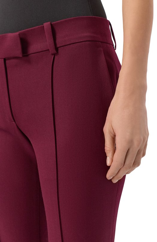 Шерстяные брюки The Attico 251WCP00266/WWW065AA Бордовый  251WCP00266/WWW065AA Фото 5