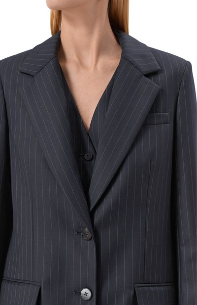 Шерстяной жакет OLOLOL темно-синего цвета по цене 79000 руб., арт. OLJT071/2582.ST403, фото 5 Шерстяной жакет OLOLOL, арт. OLJT071/2582.ST403, фото 5