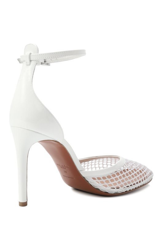 Комбинированные туфли Fishnet 90 Alaia AA3E049TK007 Белый  AA3E049TK007 Фото 5