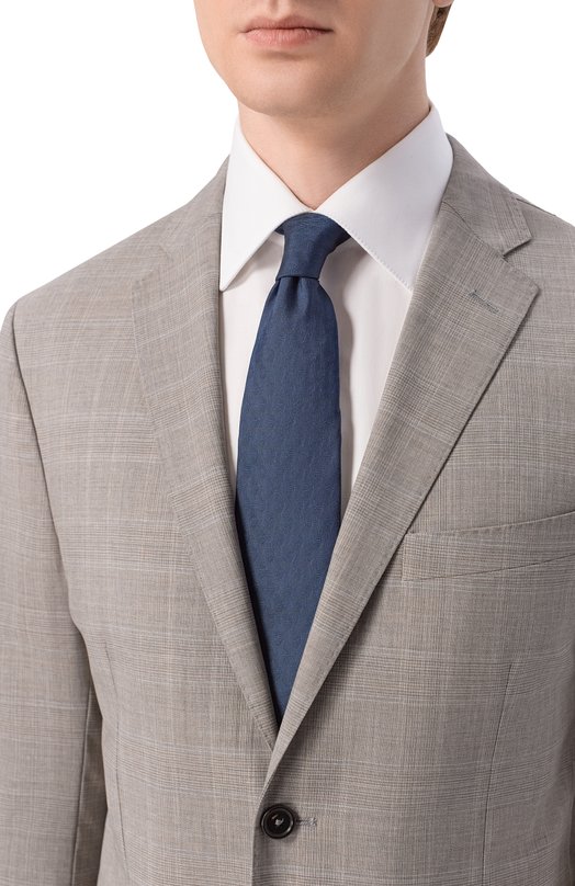 Шелковый галстук Zilli CRAV02M0600VMSE00 Синий  CRAV02M0600VMSE00 Фото 2