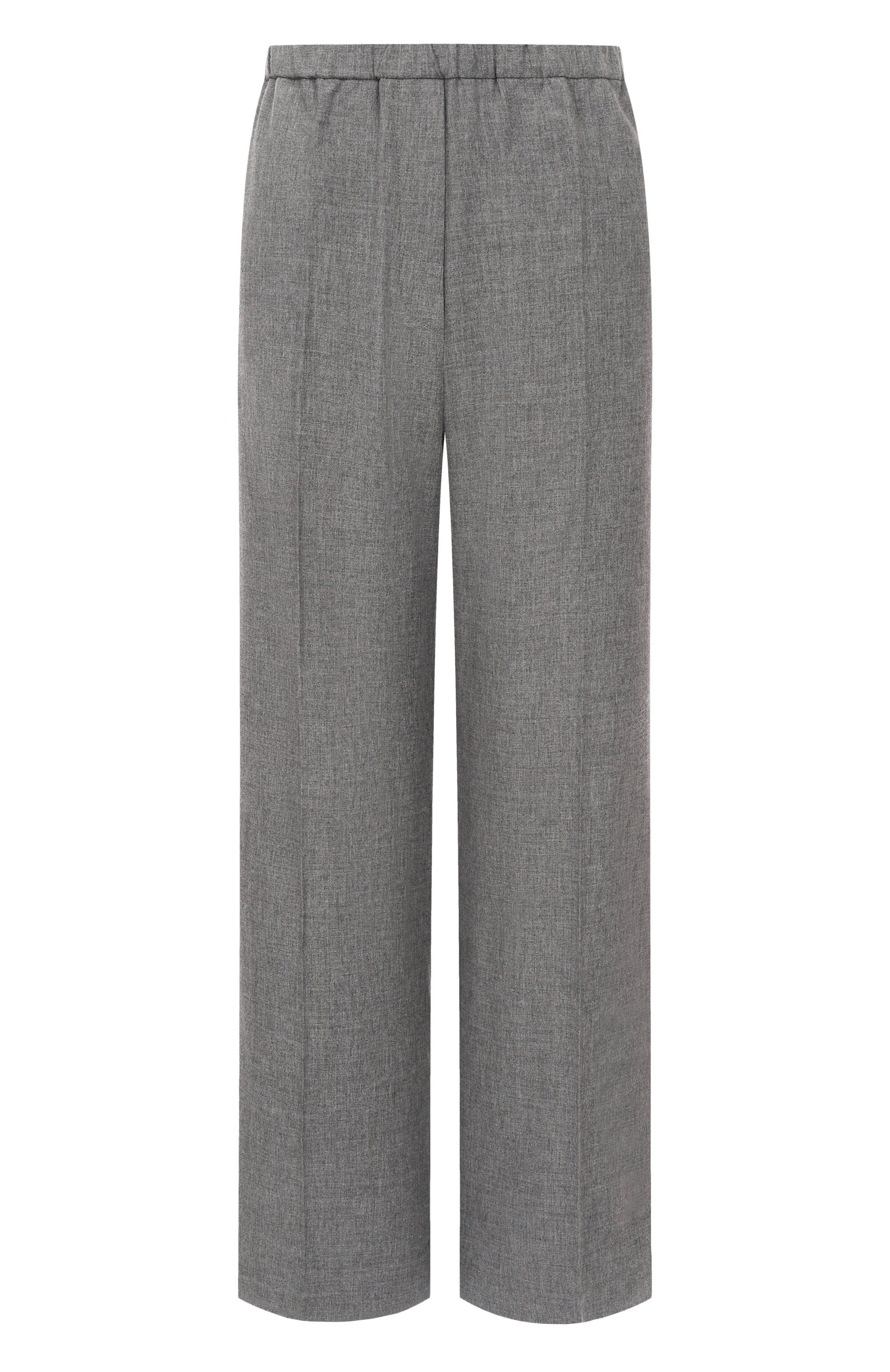 Брюки из вискозы и шерсти TOTEME серого цвета по цене 61650 руб., арт. 254-WRB0370-FB0016, фото 1 Брюки из вискозы и шерсти TOTEME, арт. 254-WRB0370-FB0016, фото 1