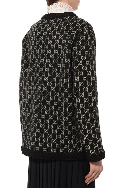 Шерстяной кардиган GUCCI черного цвета по цене 316800 руб., арт. 644570 XKBN1, фото 4 Шерстяной кардиган GUCCI, арт. 644570 XKBN1, фото 4