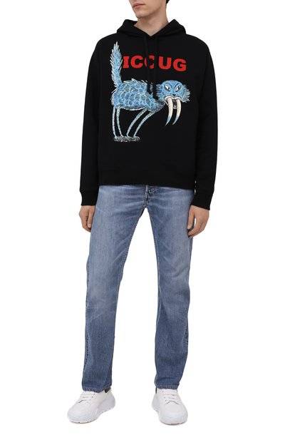 Хлопковое худи iccug gucci x freya hartas GUCCI, арт. 646953/XJDJN, фото 2