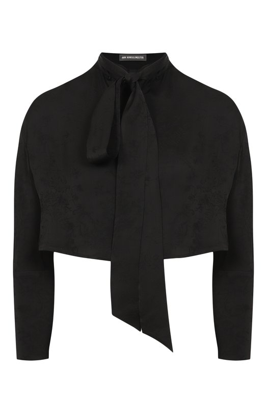Блузка из вискозы и шелка Ann Demeulemeester B0012783/FA611 Чёрный B0012783/FA611