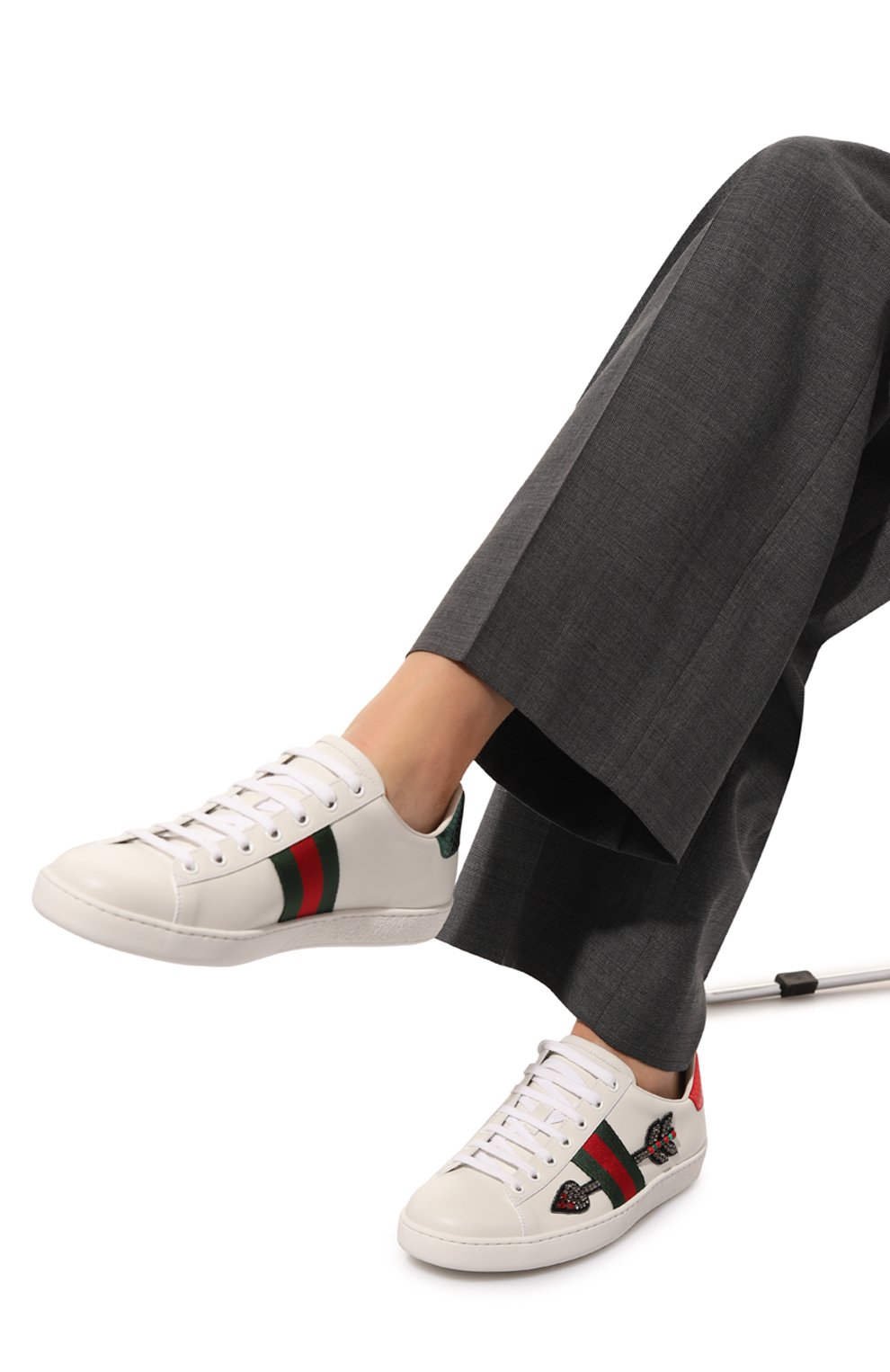 Кожаные кеды ace GUCCI, арт. 454551 02JP0, фото 3