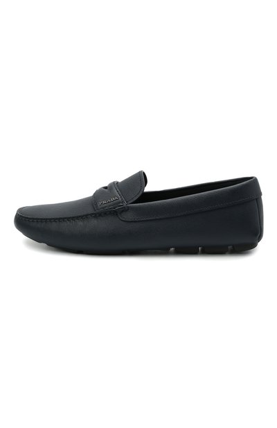 Кожаные мокасины PRADA синего цвета по цене 77000 руб., арт. 2DD158-053-F0216-U00I, фото 3 Кожаные мокасины PRADA, арт. 2DD158-053-F0216-U00I, фото 3
