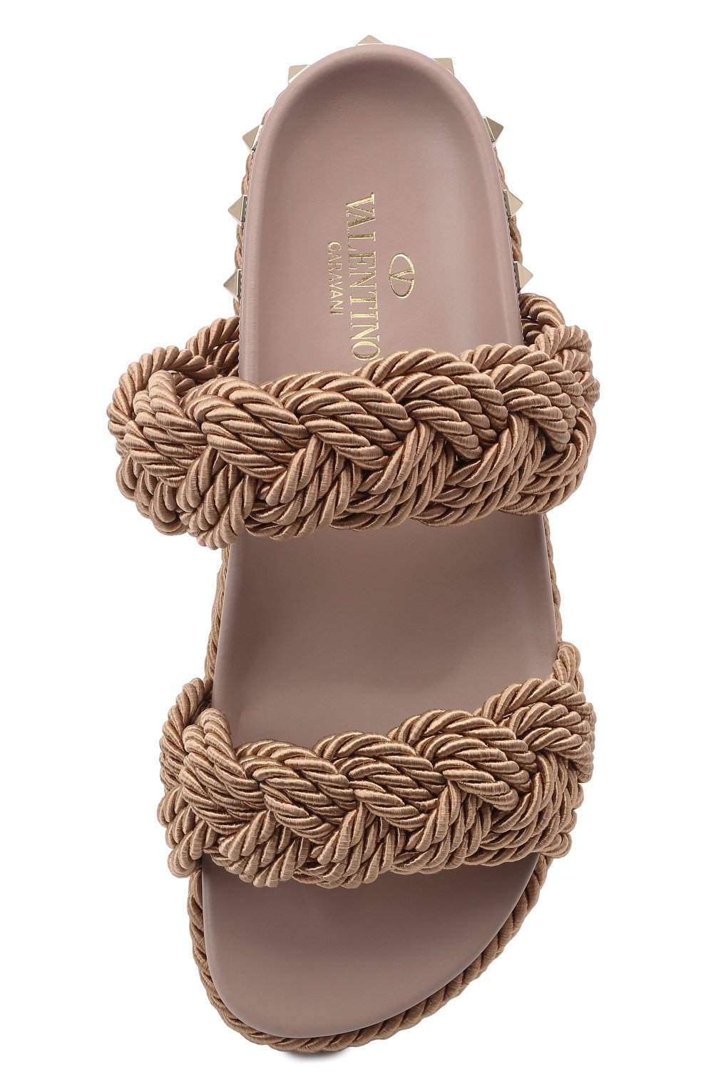 Текстильные шлепанцы rockstud torchon VALENTINO, арт. XW2S0DN1/BAE, фото 6