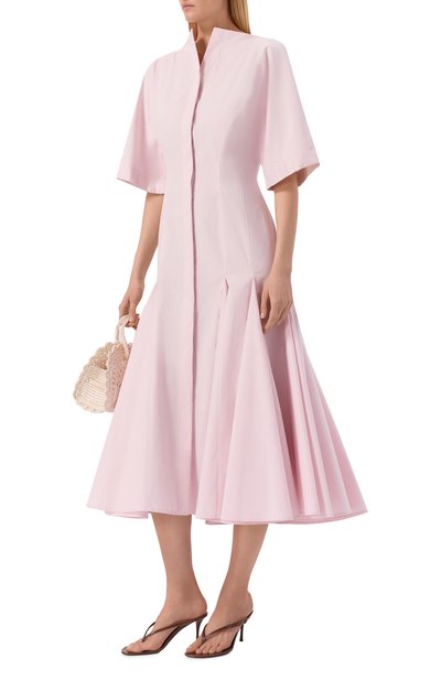Хлопковое платье JACQUEMUS розового цвета по цене 188000 руб., арт. 26EDRW00745/AW00648, фото 2 Хлопковое платье JACQUEMUS, арт. 26EDRW00745/AW00648, фото 2