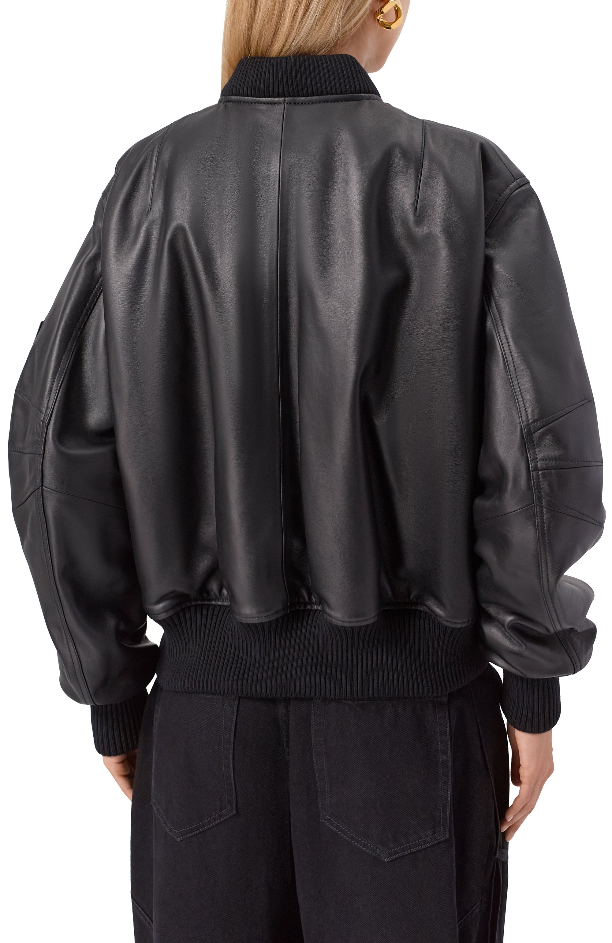 Кожаный бомбер THE ATTICO, арт. 251WCB00004/LBT128AA, фото 4