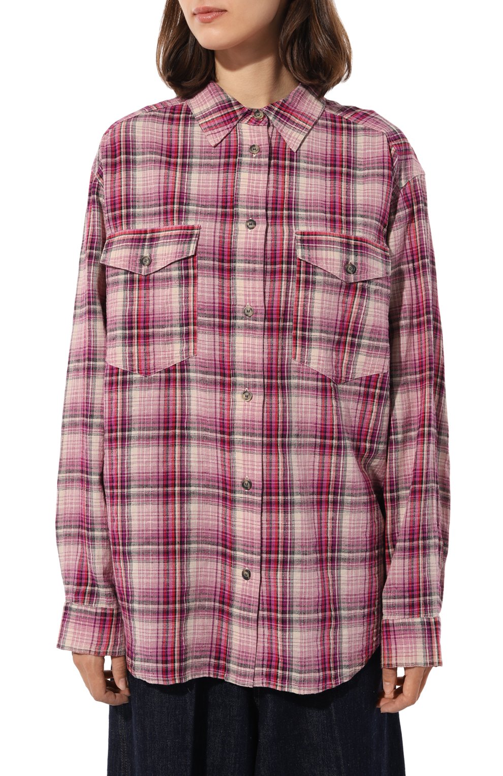 Рубашка из хлопка и льна ISABEL MARANT ETOILE, арт. 23ACH0072FA-A3I07E, фото 3