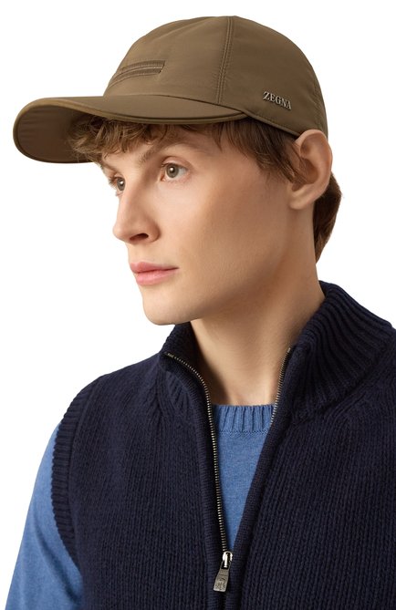 Мужская бейсболка ZEGNA хаки цвета, арт. B8C/Z8I00HA8 | Фото 2 (Нос: Не проставлено; Материал сплава: Проставлено; Материал: Синтетический материал, Текстиль)