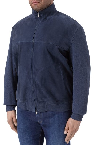 Комбинированный кардиган CORTIGIANI темно-синего цвета по цене 282500 руб., арт. 2AG652, фото 3 Комбинированный кардиган CORTIGIANI, арт. 2AG652, фото 3